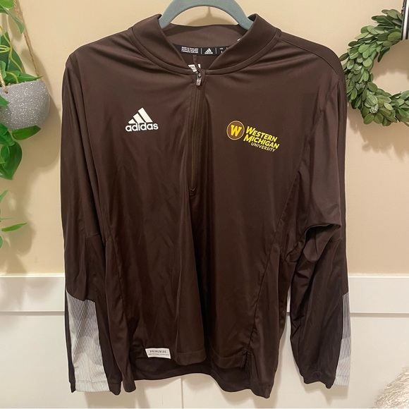 Adidas Women’s Western Michigan University Quarter Zip Performance Long Sleeve - Picture 1 of 13